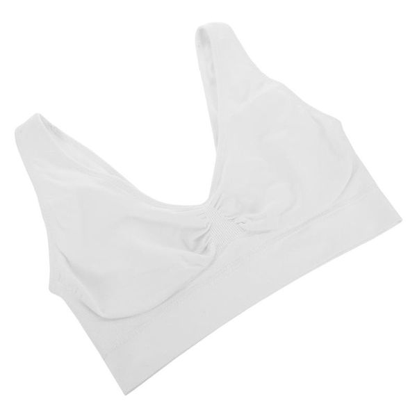 

yoga outfit 1pc wireless sponge sports breathable comfortable vest (white)