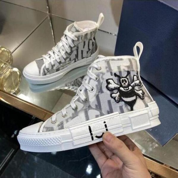 

shoes b23 designer sneakers oblique mens sneaker technical canvas leather women casual shoe with box luxurys trainers size 35-46, Black