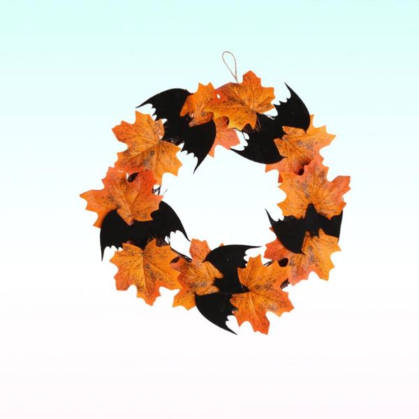 

1pc bat wreath pendant ornaments decor floral leaves wreath