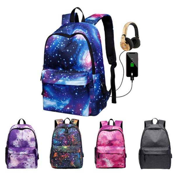 

school bags girl large capacity notebook book 2021 fashion usb lapstudent waterproof women travel backpack
