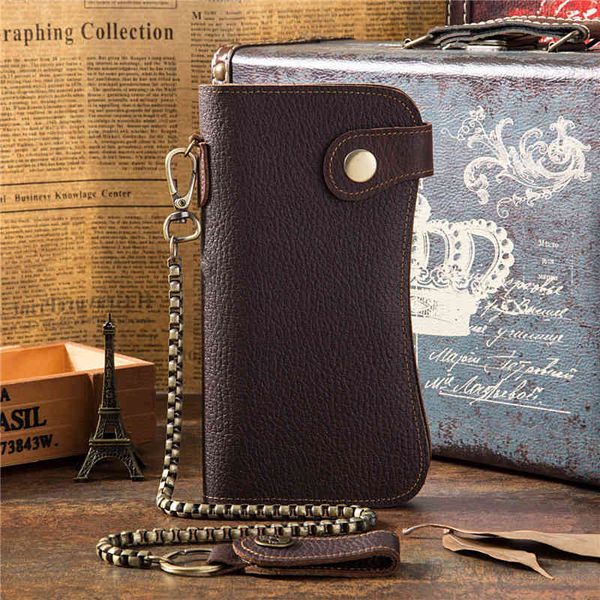 

bags wallet backpack 2021 crazy horse skin men's business vertical mobile phone outdoor bag, Black;red