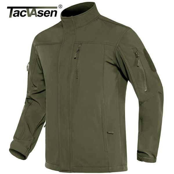 

men's jackets tacvasen warm fleece jacket tactical softshell waterproof military outdoor hiking coats outwear windbreaker, Black;brown
