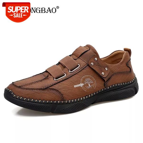 

2021 new men casual shoes handmade leather loafers comfortable men's shoes quality split leather flat moccasins men sneakers #bk7q
