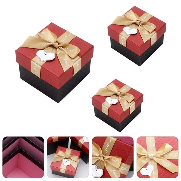 

gift wrap 1 set 3pcs square christmas boxes boxe packing