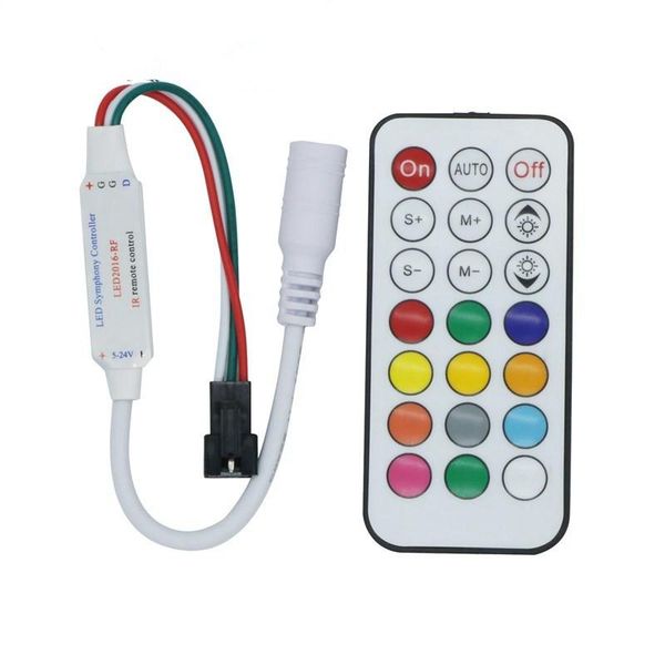 

21key led symphony rf remote controller for ws2811 ws2812b led strip light dc 5v-24v