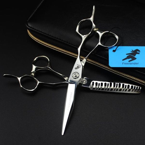 

hair scissors 6" barbers cutting kit stainless steel straight & thinning scissor barber shears salon tools