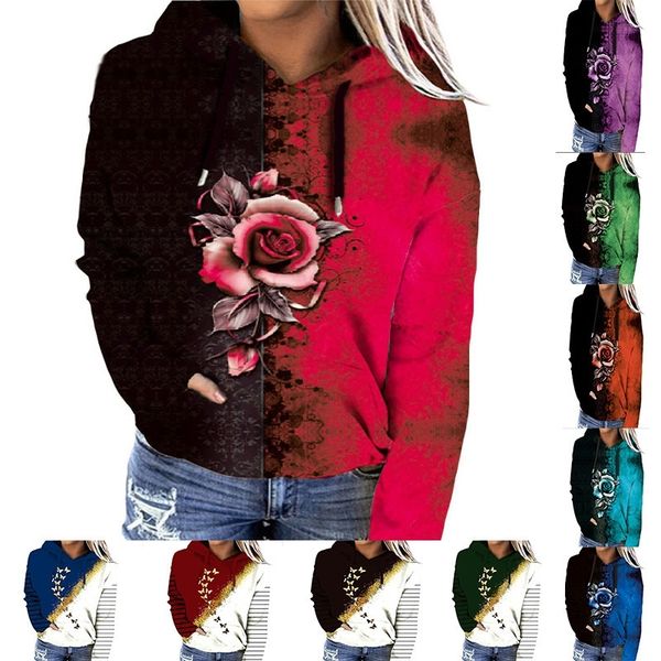 

autumn and winter 2021 new long sleeve hooded fleece sweater loose coat women, Black