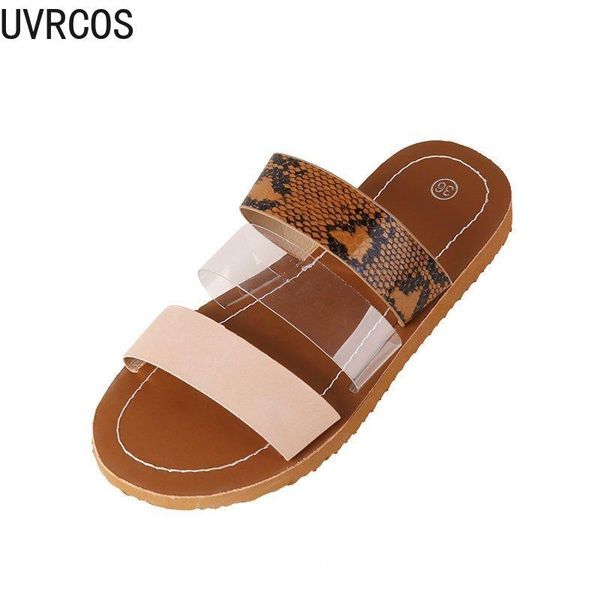 

snake pattern transparent upper women's slippers casual fashion home wear women's slippers with sponge cake bottom 2021, Black