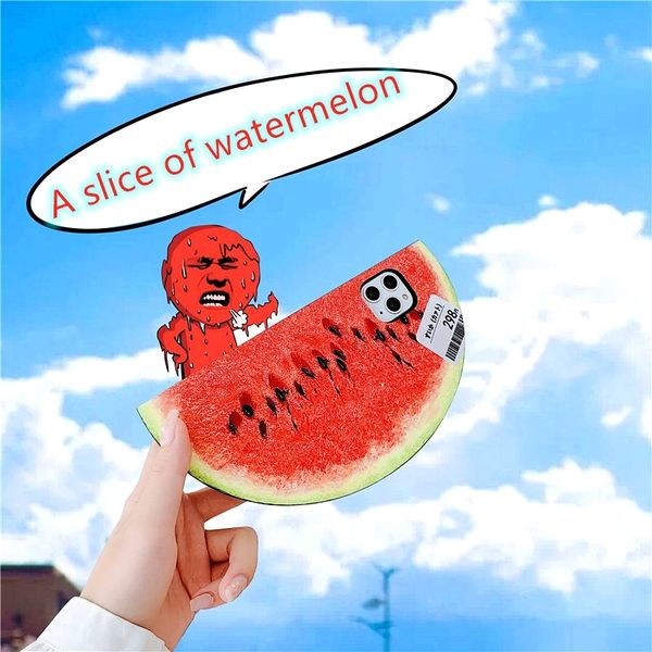 

3d cartoon simulation kitchen knife phone case for iphone 11pro se xr xs max 7 8plus cutting board watermelon pattern soft cover