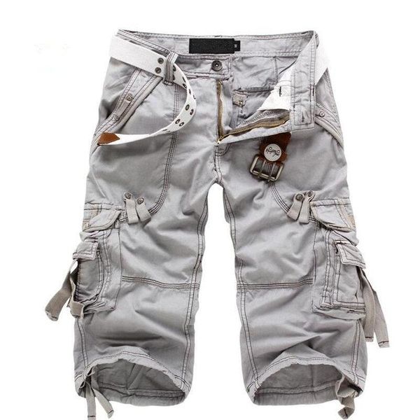 

size plus 8 colors 29-42 new brand summer camouflage loose cargo shorts men camo summer short pants homme cargo shorts no belt, White;black