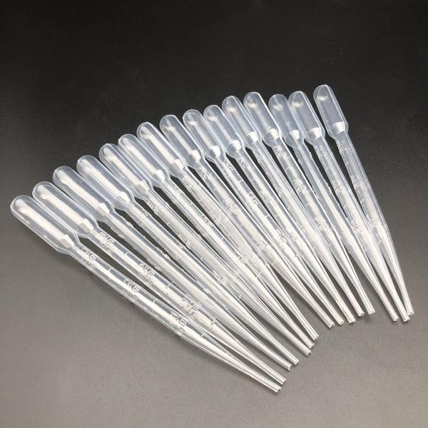 Laboratório de laboratório 100pcs transferência de plástico pasteur pipete 0,2ml 0,5ml 1ml 2ml 3ml 5ml para experimentos escolares beleza de beleza DIY