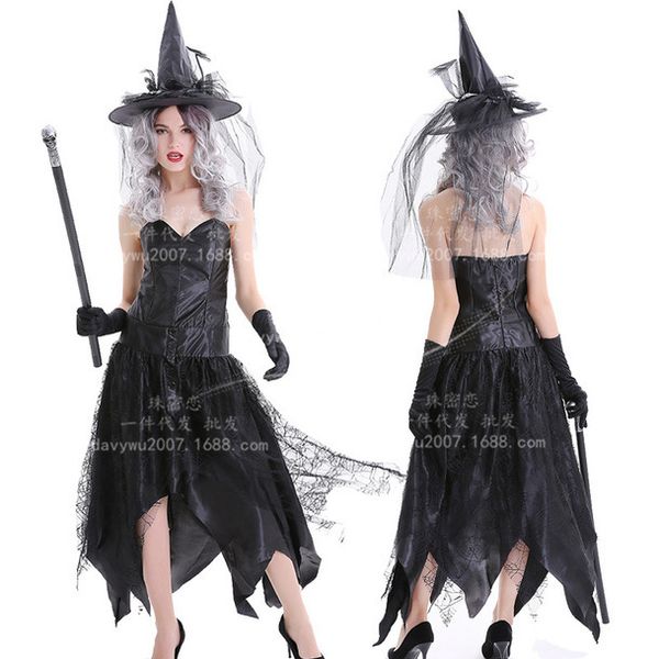 

new halloween costume witch costume role play halloween witch cosplay costume_rw, Black;red