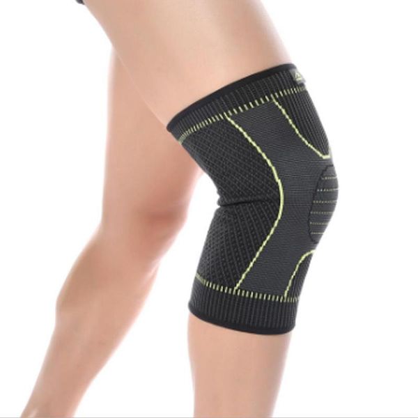 

elbow & knee pads sports high-elastic knitted guard professional all seasons leg medium protective patchwork gear, Black;gray