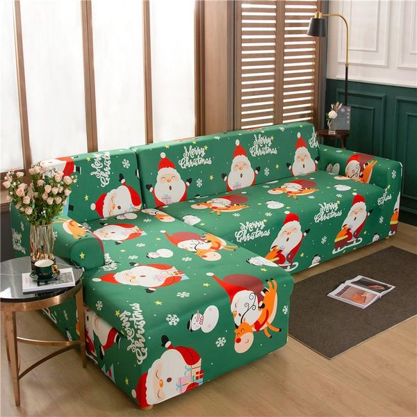 

chair covers 25 color universal sofa slipcover elastic living room funda couch cover christmas santa decor 1-4-seater