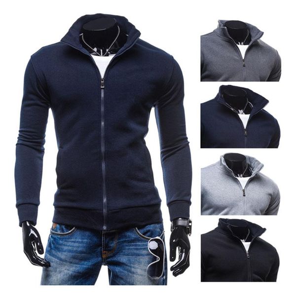 

men's hoodies & sweatshirts 2021 jackets autumn zipper cardigan hooded coat vintage color pullover drop and wholesale, Black