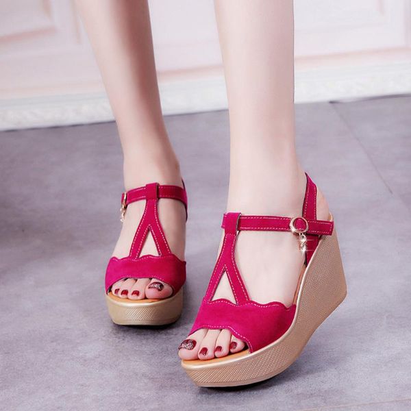 

sandals sagace shoes women open toe breathable beach rome buckle strap casual wedges fashion woman 2021apr8, Black