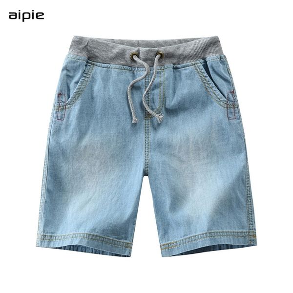 Pantaloncini da ragazzo Moda casual Tinta unita Cotone 100% Tessuto denim sottile Pantaloncini per bambini Abbigliamento per 2-7 anni 210723