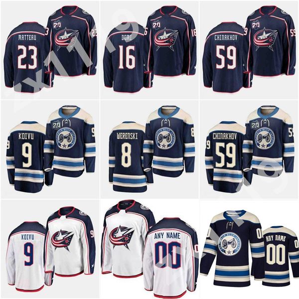 

columbus blue jackets 2021 reverse retro jersey cam atkinson nick foligno seth jones max domi dubois zach werenski korpisalo mikko koivu, Black;red