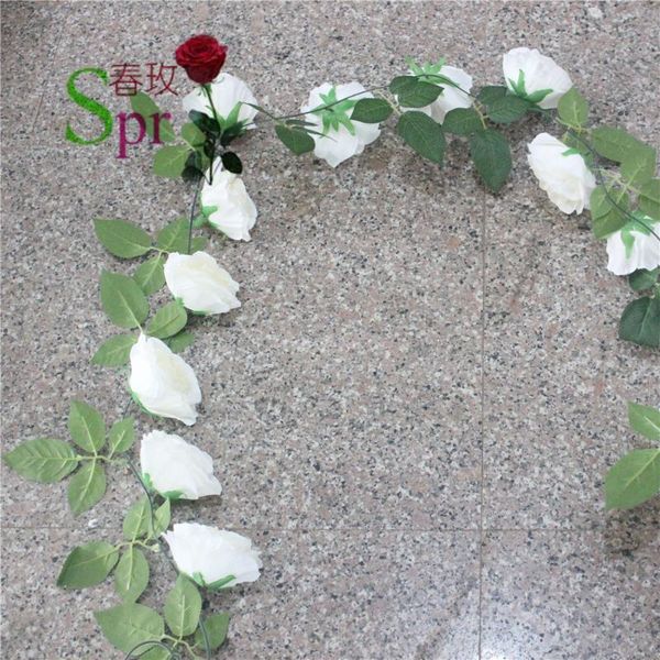 

decorative flowers & wreaths spr 10pcs/lot 2m aritificial flower vine rattan wedding arch square artificial wall backdrop table centerpiece