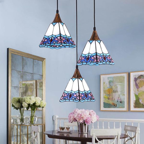 

mediterranean meal three head tiffany personality restaurant lamp european style hand bar table lamp hanging