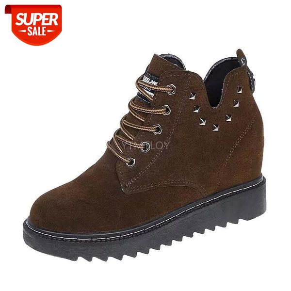 

winter snow boots women genuine suede leather warm shoes rubber ankle female plush retro fur cross-tied botas altas mujer #3w2f, Black