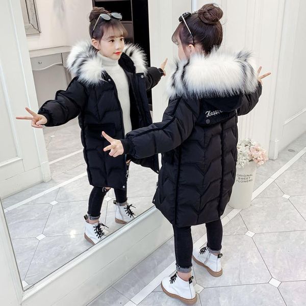 

down coat russian children's snow suit jacket winter clothes teenager boys girls pure cotton parka thick warm hooded long 4-12 y, Blue;gray