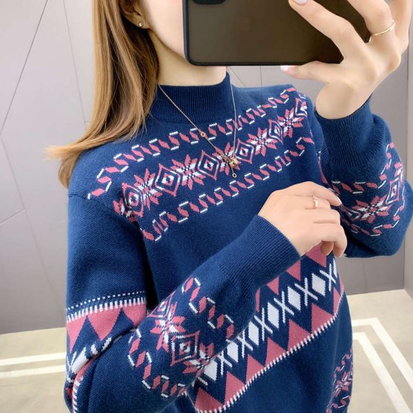 

semi turtleneck sweater loose and lazy style new women's wear in 2021, White;black