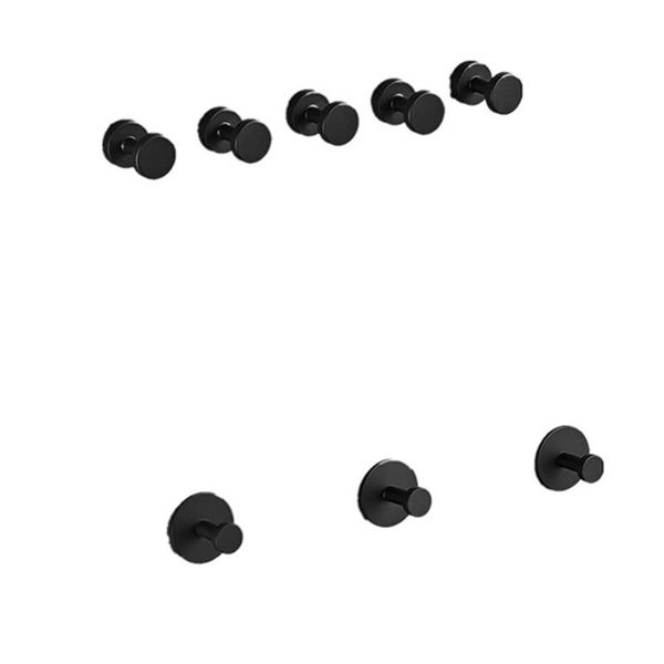 

hooks & rails aluminium alloy towel hook coat rack wall mounted clothes black of bedroom for kitchen