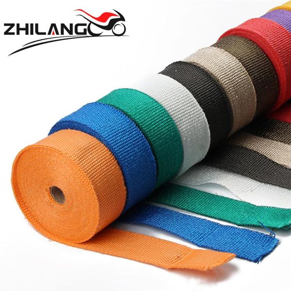 

motorcycle exhaust system 2.5cm5/10/15/20m thermal tape heat wrap manifold insulation roll resistant with stainless ties