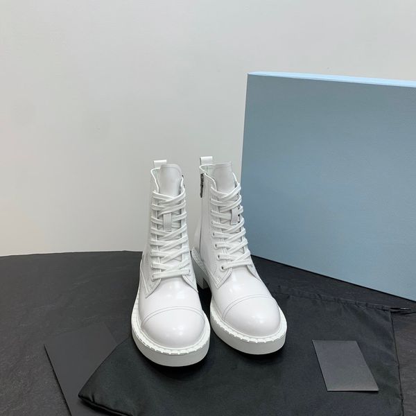 

designer trendy fashion luxury high-casual women's boots, side zipper, black and white two colors, comfortable non-slip