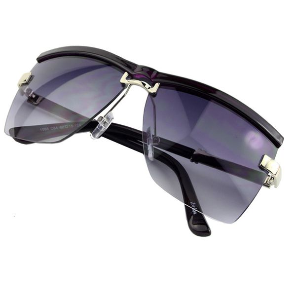 

luxury designer sunglasses women semi-rimless frame brand design business sun glasses ladies men 6 colors uv400 0622, White;black