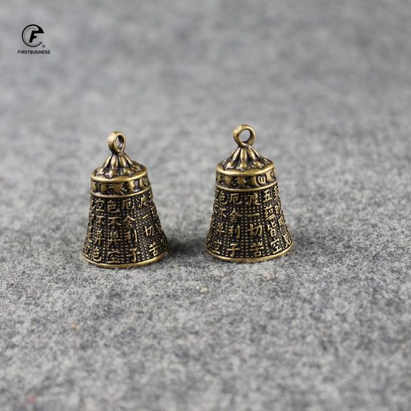 

copper heart sutra bell small ornaments desk feng shui decorations retro brass keychain pendants home decor for living room