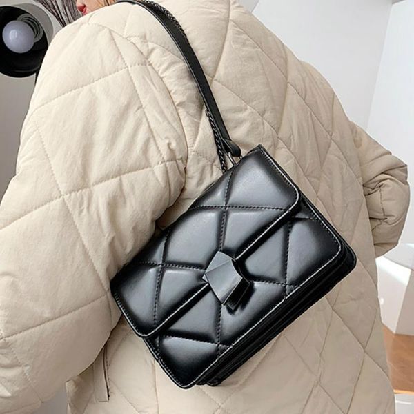 

cross body small pu leather crossbody bags for women 2021 rivets shoulder messenger bag female travel handbags chain