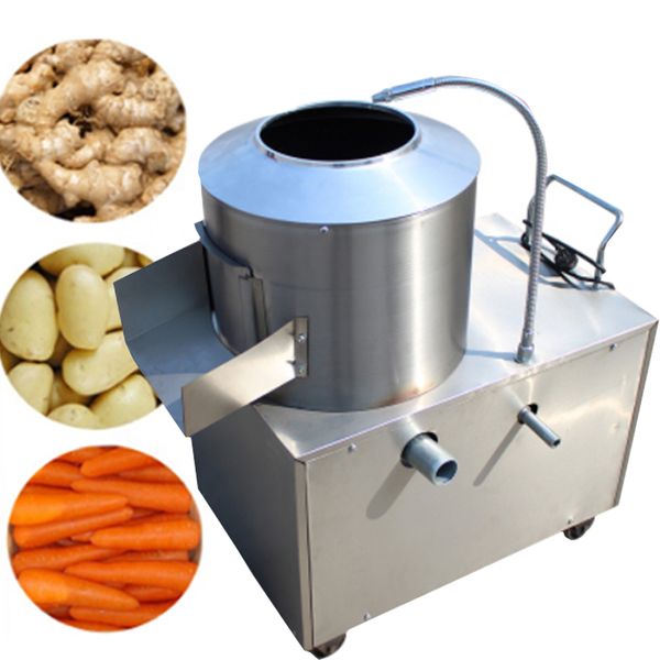 Máquina comercial elétrica para descascar batata, 1500w, aço inoxidável, totalmente automática, taro, gengibre, descascador de batata, tipo 350