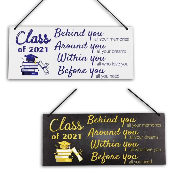 

party decoration graduation wooden sign class of 2021 wood door sign, porch for