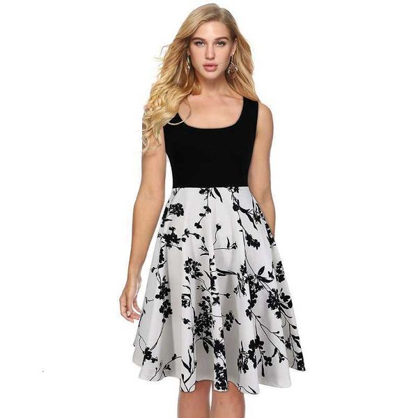 

luxury party evening dress summer a-hem sleevels printed casual women's, Black;gray