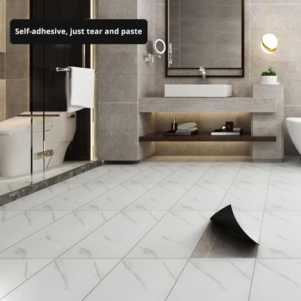 

wallpapers diy self adhesive pvc marble tile stickers waterproof wallpaper art floor kitchen decorative film ground contact paper