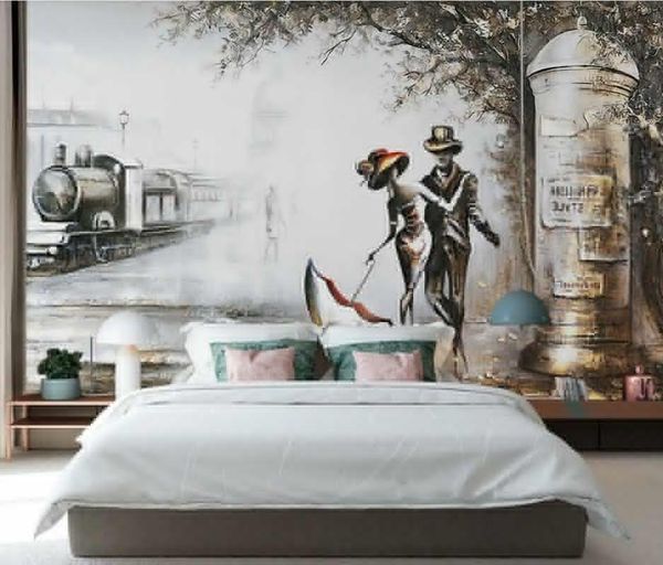 

wallpapers ainyoousem three-dimensional relief couple character backgroundwall papier peint papel de parede wallpaper 3d stickers