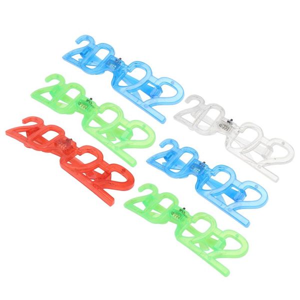 

party decoration 6pcs 2022 year eye-wears led flashing glasses interesting po props