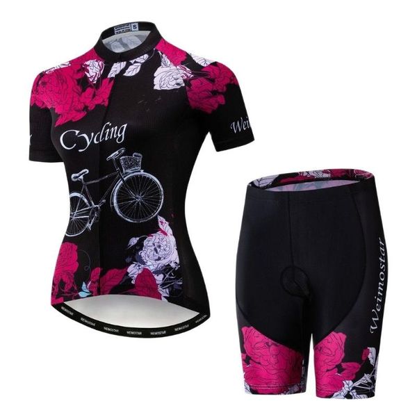 

racing sets summer cycling jersey women short sleeve mtb bike clothing mountian road bicycle suit pro team clothes ropa ciclismo, Black;blue