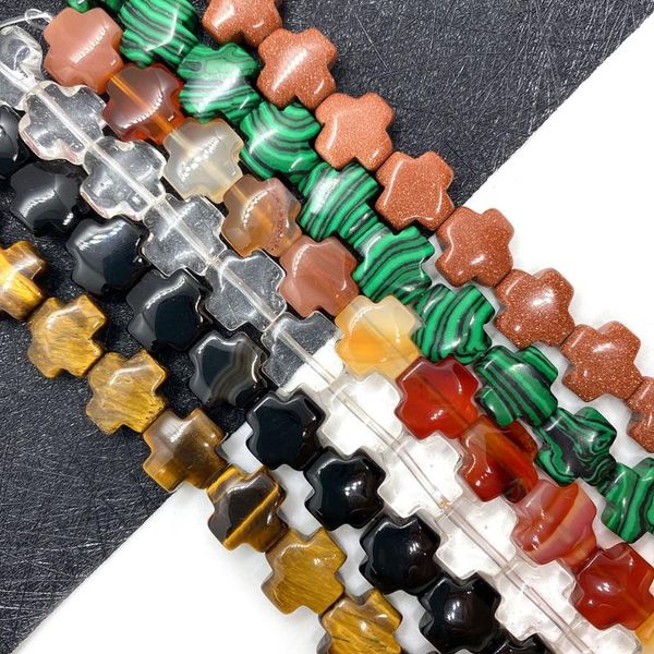

other cross-shaped natural stone beads 12x12x6mm tiger's eye for diy jewelry making, bracelet, necklace, accessories