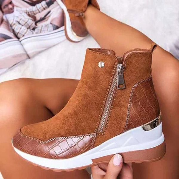 

boots vertvie winter snow women shoes zip warm for cold fashion women's sweet ladies brand ankle botas, Black