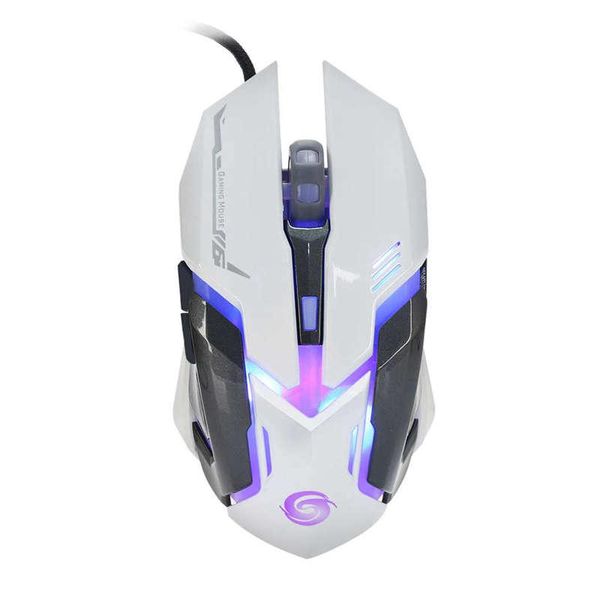 

mice 3200 dpi 6d buttons led wired gaming mouse for pc lapusb professional white