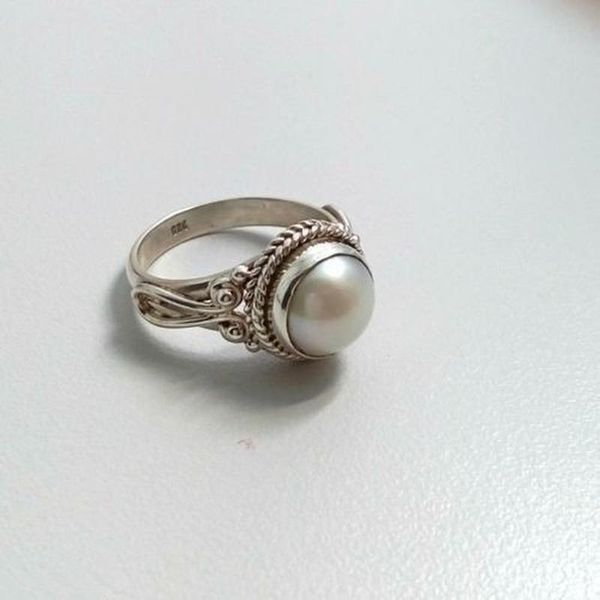 

cluster rings retro fashion pearl ring accessories for women jewelry, Golden;silver