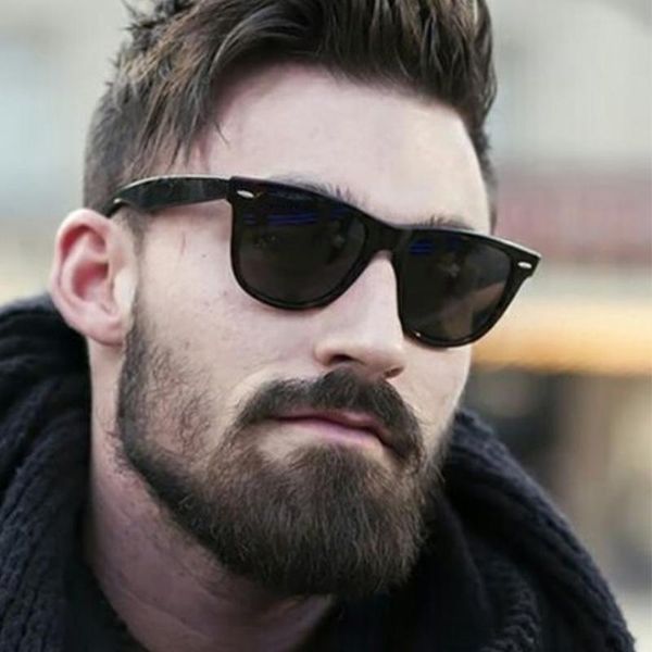 

sunglasses 2021 vintage men's sun glasses for man women driver pilot brand design polarize fishing goggle uv400 oculos, White;black