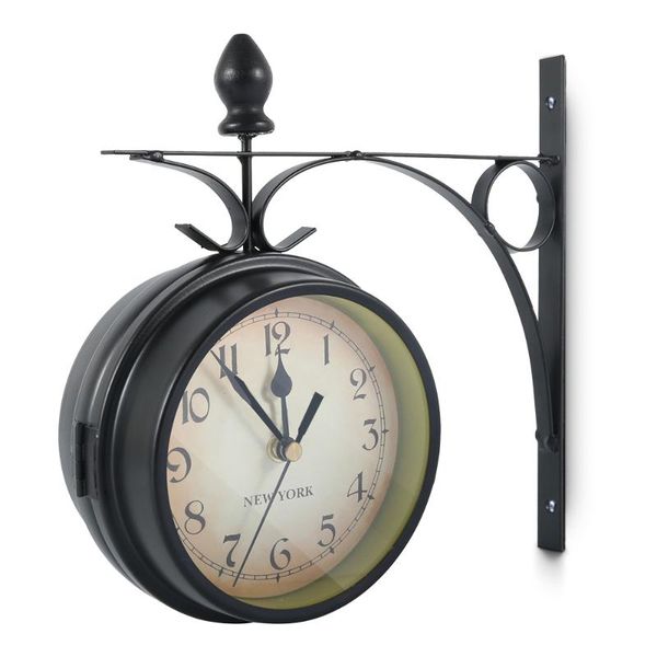 

wall clocks european-style double-sided clock creative classic monochrome