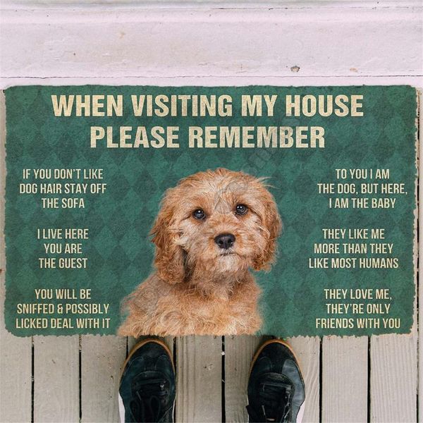 

carpets 3d printed please remember cavoodle house rules doormat non slip door floor mats decor porch