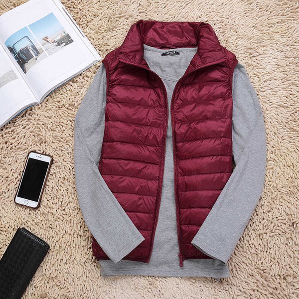 

autumn and winter new men's lightweight short jacket korean large down vest youth versatile trend, Black;white