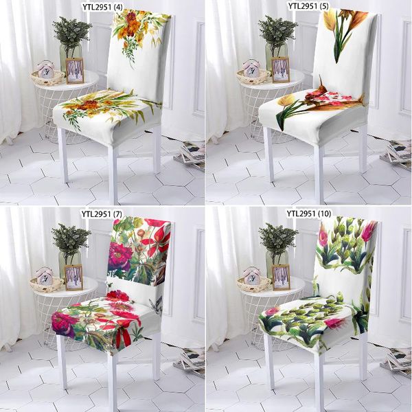 

chair covers flower print office chairs gamer cover seat for kitchen wedding bench home