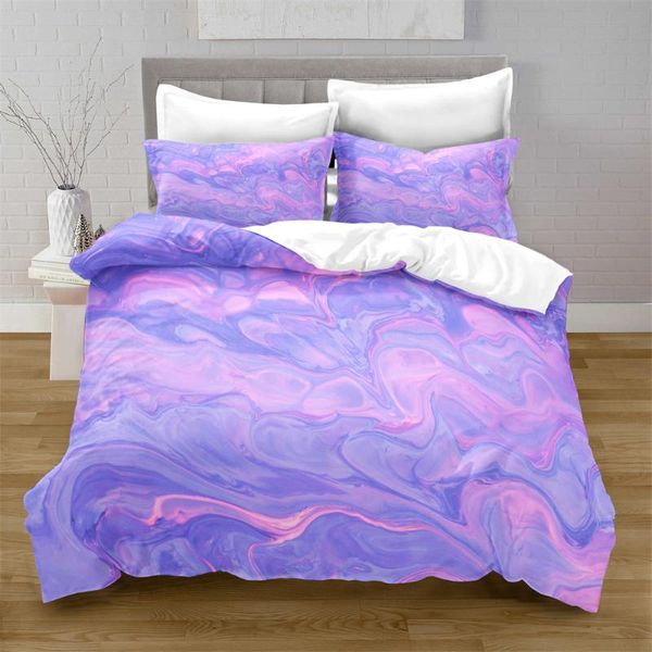 

bedding sets home textiles printed abstract pink quilt cover & pillowcase 2/3pcs us/ae/ue full size  set